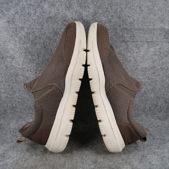 Skechers Shoes Mens 13 Sneakers Slip On Casual Comfort Go Walk Brown Trainers - Picture 8 of 12